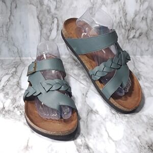 Cliffs By White Mountain Women's Sandals Green & Brown Size 10W Catelyn Style